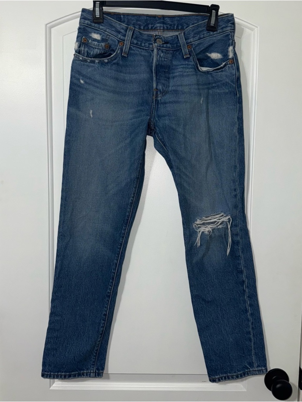 Levi 501 Jeans Women’s Size 25 Distressed Hidden Button Fly